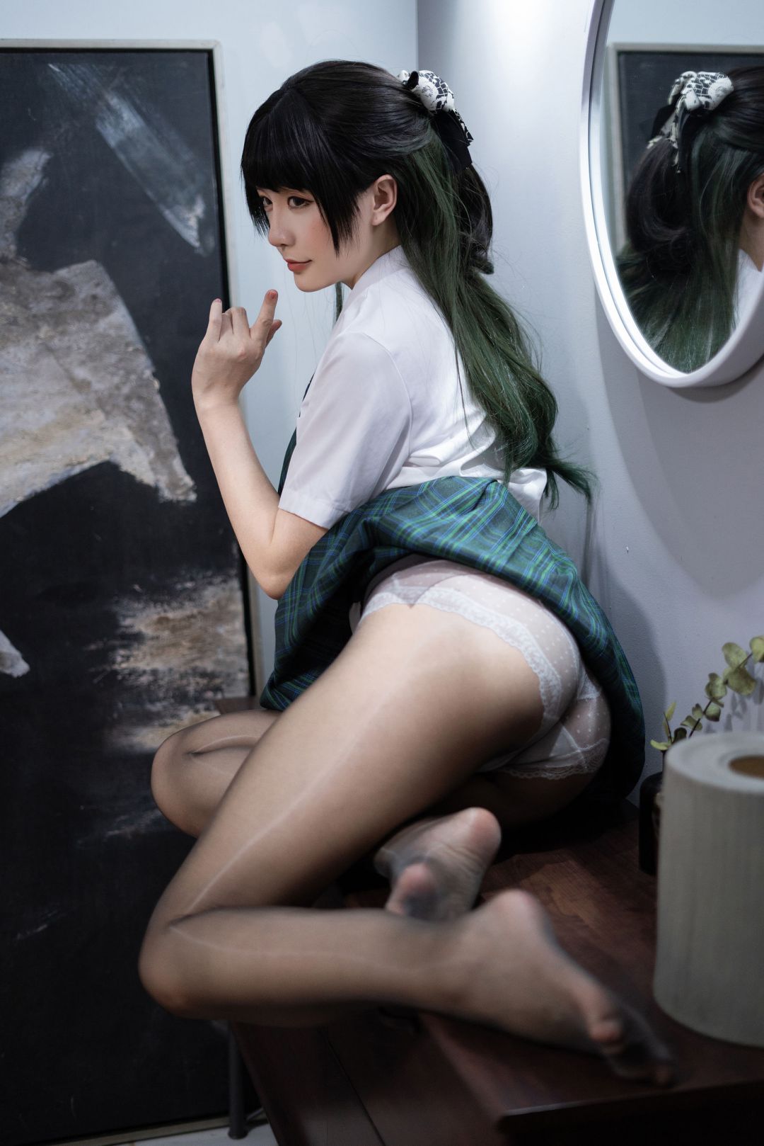 [COS写真]星之迟迟–JK-绿插图6